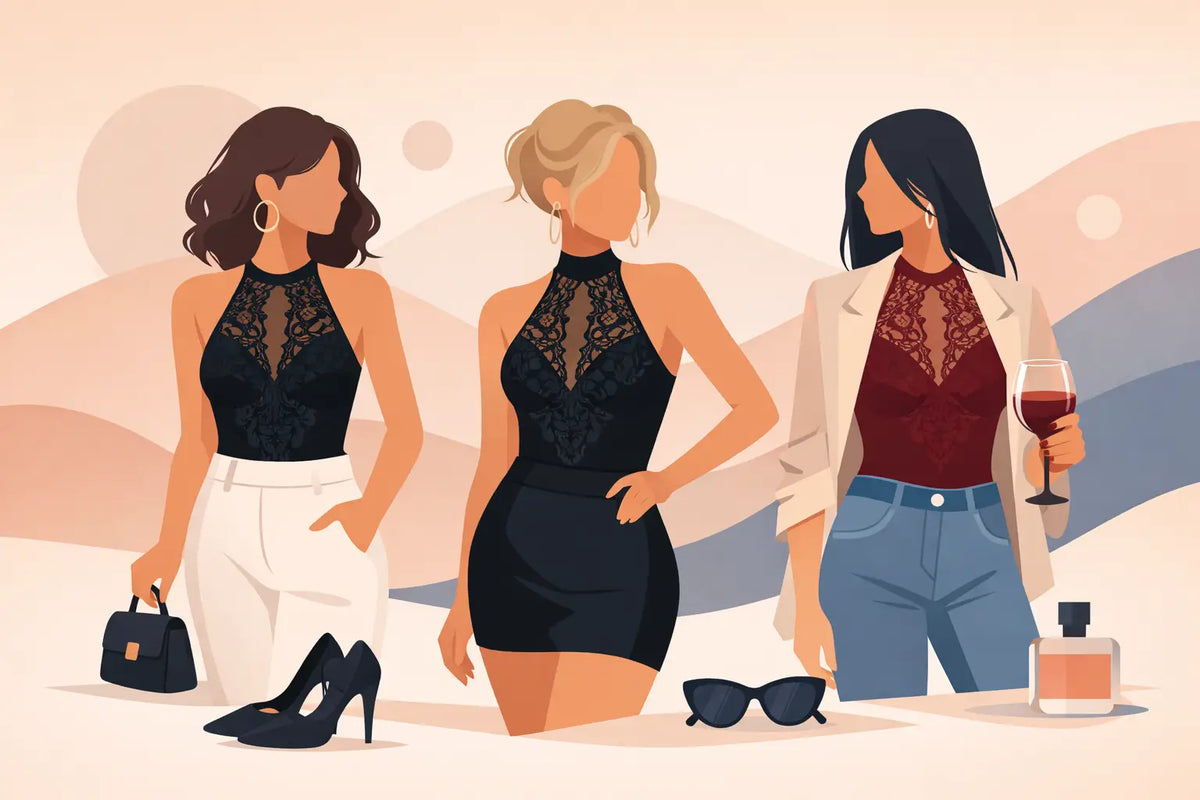 Lace Halter Neck Bodysuit Styling That Turns Heads