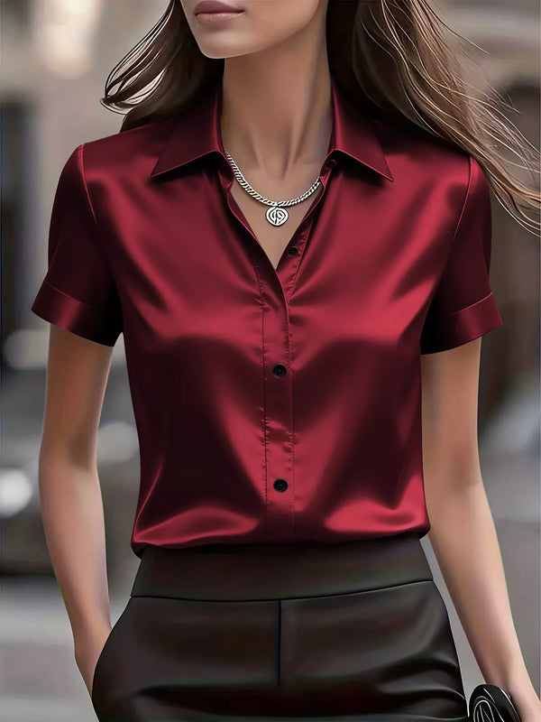 Satin Short-Sleeve Shirt